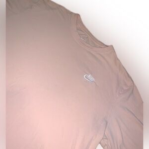 Nike Small Logo Embroidered Casual Light Pink Short Sleeve T shirt Large Gym
